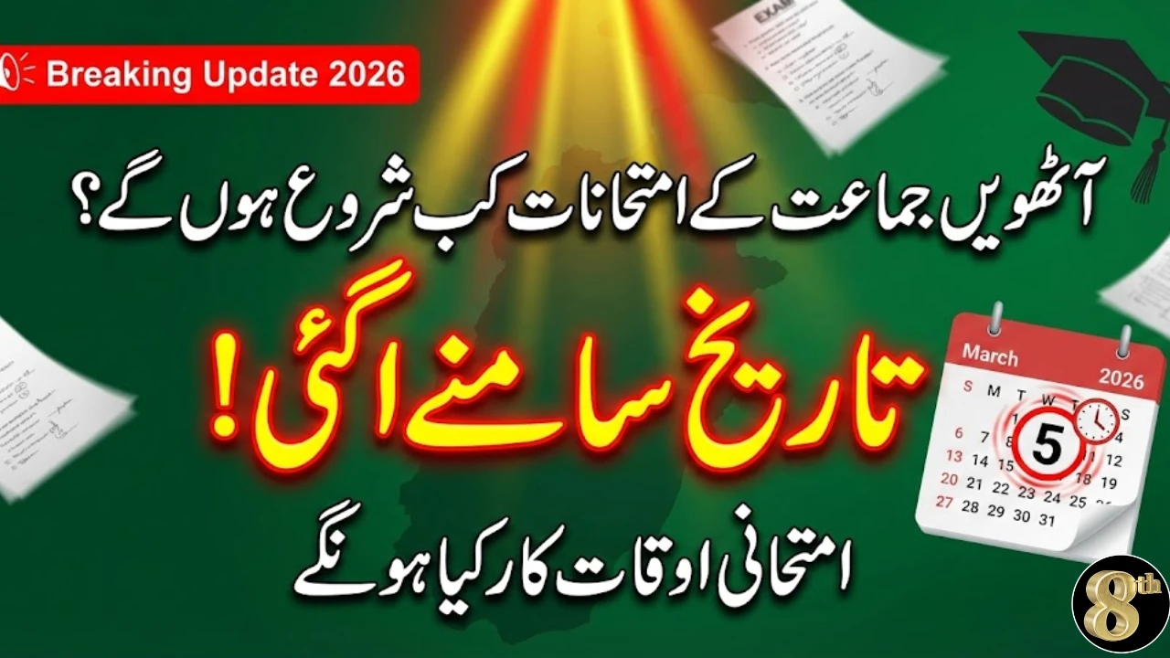 8th Class Exams Start Date 2026 Punjab